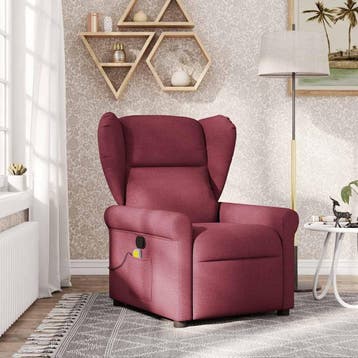 Relaxfauteuil Wijnrood Stof | 35% Korting | Laatste Stuk!, Huis en Inrichting, 75 tot 100 cm, Ophalen of Verzenden, Zo goed als nieuw