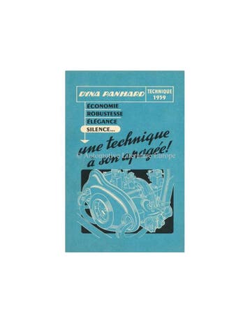 1959 PANHARD DYNA BROCHURE FRANS, Boeken, Nieuw, Author