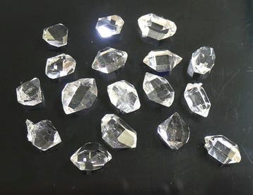 Kwarts biterminé, type Herkimer-diamant Kristalen- 5.14 g, Verzamelen, Mineralen en Fossielen