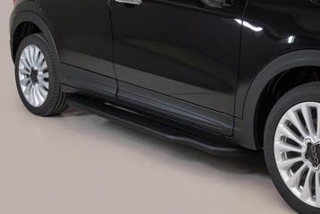 Side Bars | geschikt voor Fiat | 500X 15- 5d suv. | RVS zwar, Verzenden