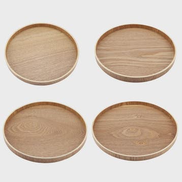Houten Serveerschaal Rond - Stijlvol voor Thee, Fruit, Snack, Verzenden, Nieuw