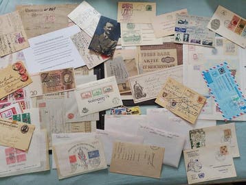 Wereld - Posten oude postzegels - brieven - ansichtkaarten -, Gestempeld