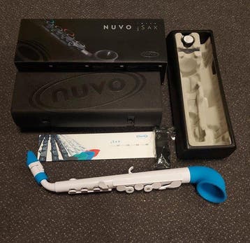 Nuvo - jSax standaard kit, wit/blauw - - Blaasinstrument, Nieuw