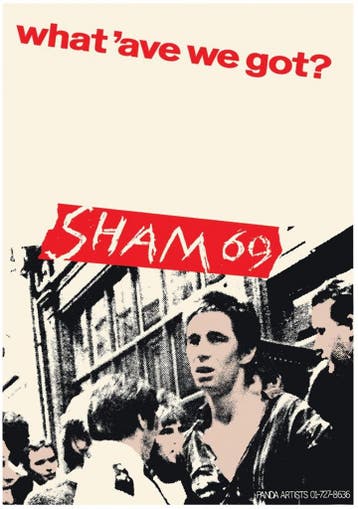 Posters - Poster Sham 69 - What ave we got?, Verzenden, Zo goed als nieuw