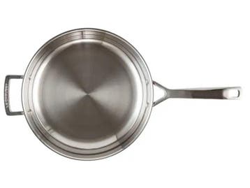 Le Creuset Magnetik Koekenpan - 28 cm - Tri-ply RVS - Zilver, Verzenden, Zo goed als nieuw
