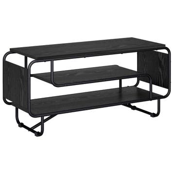 vidaXL TV-standaard 98 x 36 x 45 cm Zwart eiken Bewerkt hout, Minder dan 50 cm, Verzenden, Nieuw, Minder dan 100 cm