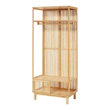 Kledingkast Ypäjä open kast 187x80x47 cm bamboe naturel [en., Verzenden, Nieuw
