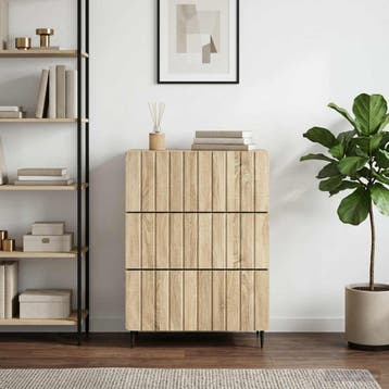 vidaXL Ladenkast 66 x 34,5 x 92 cm Bewerkt hout Sonoma Eiken, Verzenden, Nieuw