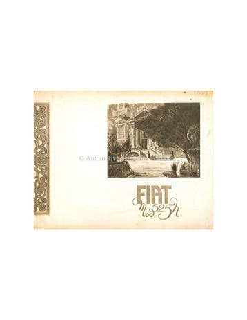 1929 FIAT 525 BROCHURE FRANS, Nieuw, Author