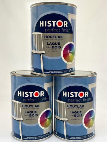 Histor houtlak mengbasis Mat SET 3x1,25L – moet afgetint wor, Minder dan 5 liter, Verzenden, Nieuw, Lak