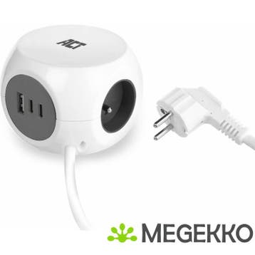 ACT AC2425 power uitbreiding 1,5 m 3 AC-uitgang(en) Binnen, Verzenden, Nieuw