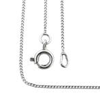 Witgouden dunne gourmetschakel ketting, Ophalen of Verzenden, Gebruikt, Overige kleuren, Goud