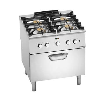 GGM Gastro | Gasfornuis - 800x730mm - 28,7 kW - 4 pits - |, Verzenden