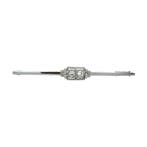 Witgouden vintage broche met diamant 18 krt, Sieraden, Tassen en Uiterlijk, Broches, Ophalen of Verzenden, Nieuw