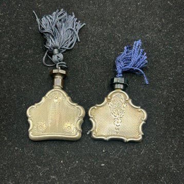 Parfumfles (2) - .900 zilver - Parfumhouderset