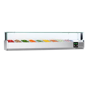 GGM Gastro | Opzetkoelvitrine PREMIUM met LED-verlichting -, Verzenden