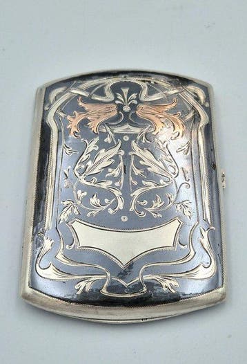 Sigarendoos - .900 zilver - Prachtig Art Nouveau