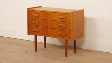 Vintage ladekast | 3 lades | Nachtkastje, Huis en Inrichting, Kasten | Ladekasten, Ophalen of Verzenden, Nieuw