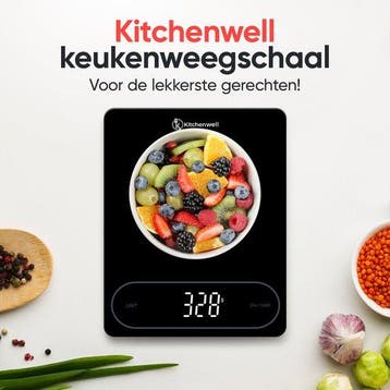 2dekans | Kitchenwell Digitale Precisie Keukenweegschaal –, Ophalen of Verzenden, Zo goed als nieuw