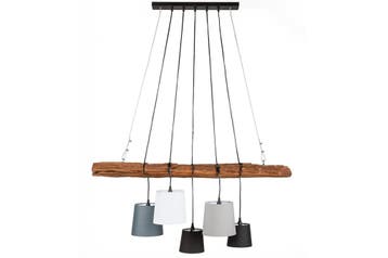 Hanglamp LEVELS 115cm drijfhout zonder lampenkappen - 40693, Ophalen of Verzenden, Nieuw