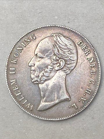 Nederland. Willem II. 2 1/2 Gulden 1847 (Zonder