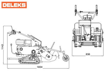 DELEKS® SMART-800TR Klepelmaaier Maaier RUPSBANDEN 10PK 70cm, Verzenden, Overige, Grondbewerking