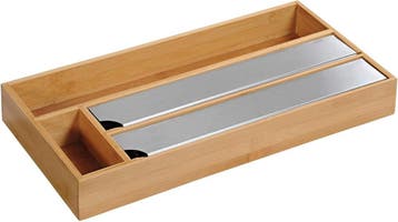 Keuken organizer voor folie, bamboe - 54% voordeel, Ophalen of Verzenden, Gebruikt