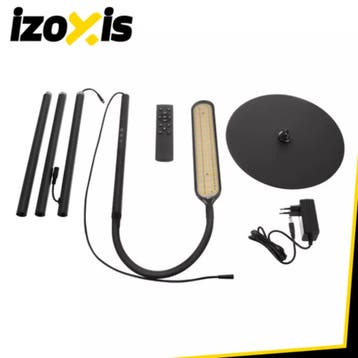Izoxis Zwarte LED vloerlamp 180 cm met dimmer, afstandsbe..., Ophalen of Verzenden, Nieuw