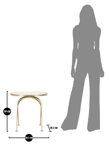 TAFEL GLAM MAT CM Ø 50,5X50 - 1424910000, Ophalen of Verzenden, Nieuw
