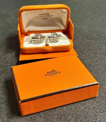 Hermès - Manchetknopen - Chaine d‘ancre Zilver