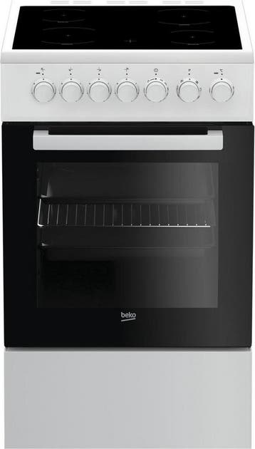 Beko FSM57100GW - Keramisch fornuis - 50 cm breed, Ophalen of Verzenden, Nieuw, 85 tot 90 cm