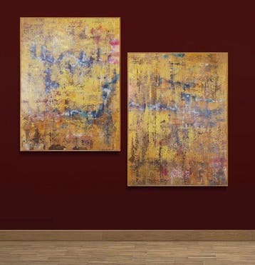 Bri Debernardi - DUET DIPTYCH - 90x150 ABSTRACT