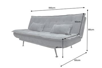 Slaapbank JAZZ 195 cm 3-zits, corduroy grijs - 47524, Ophalen of Verzenden, Nieuw