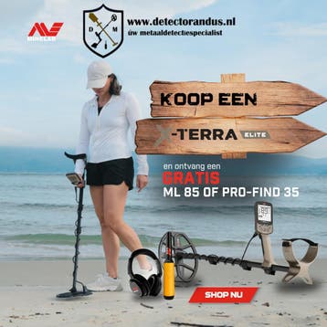 Minelab X-terra Elite actie!, Nieuw, Meer dan 30 cm, Minelab, Instelbare gevoeligheid