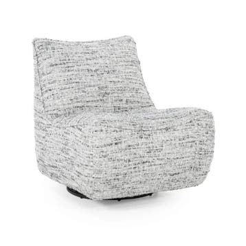 Fauteuil Loys - Grijs Barkley - 96171 - fauteuils, Nieuw, Stof