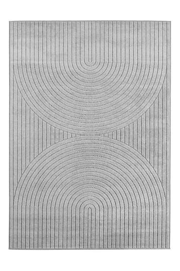 Japandi Vloerkleed | Nova | Bogen | Zilver | 140x200 cm, Verzenden, Nieuw