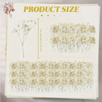 Gedroogde Mini Gipsenkruid Bloemen (100 stuks) - DIY Decorat, Huis en Inrichting, Verzenden, Nieuw