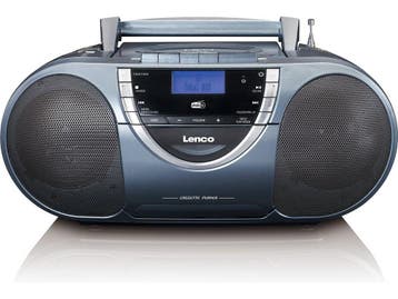 Lenco SCD-6800GY - Draagbare radio cd speler met DAB en mp3, Verzenden, Zo goed als nieuw