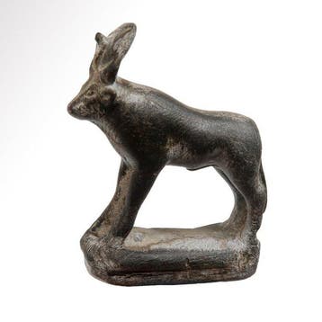 Oud-Egyptisch Speksteen Beeld van een Apis-stier