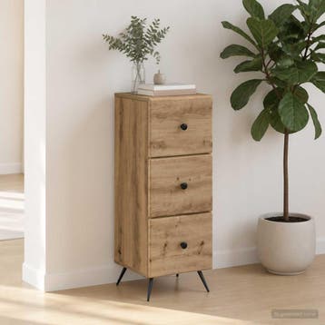 vidaXL Ladenkast 33 x 34,5 x 90 cm Bewerkt hout Artisanaal, Verzenden, Nieuw