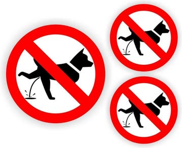 Honden verboden om te laten plassen stickers. (263.14), Verzenden, Nieuw, Overige typen