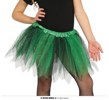 Glitter Tutu Groen/Zwart Kind, Ophalen of Verzenden, Nieuw