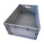 Stapelbak, 600x400x220 mm, euronorm, grijs kunststof, nieuw, Ophalen of Verzenden