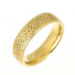 Ring met amulet - 9 kt. Geel goud