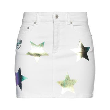 Chiara Ferragni • witte denim mini rok • 27, Chiara Ferragni, Verzenden, Nieuw, Wit