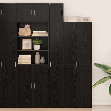 vidaXL Wandkast Zwart Eiken 30 x 42,5 x 39,5 cm Bewerkt hout, Minder dan 50 cm, Verzenden, Nieuw, Minder dan 100 cm
