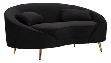 SOFA 2 ZITS OSLO MET KUSSENS ZWART CM 148X84X68, Ophalen of Verzenden, Nieuw