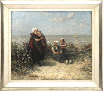Elchanon Leonardus Verveer (1826-1900), Familie wachtend