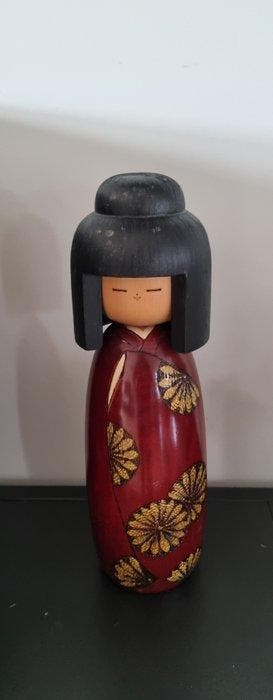 Zeldzame Vintage kokeshi van Shden - Hout - anders - Japan
