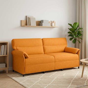 vidaXL Bank 100% polyester metalen frame MDF, Multiplex, Huis en Inrichting, Banken | Bankstellen, Verzenden, Nieuw, Stof, Minder dan 150 cm